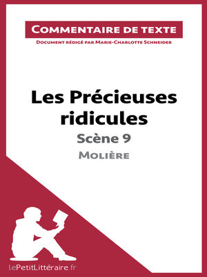 cover image of Les Précieuses ridicules de Molière--Scène 9